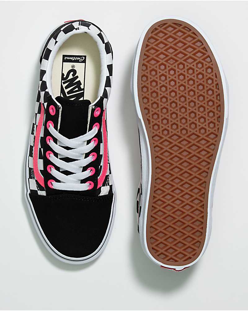 Vans Customs Sidestripe Old Skool Wide Women Sneakers Pink | PM1-9976