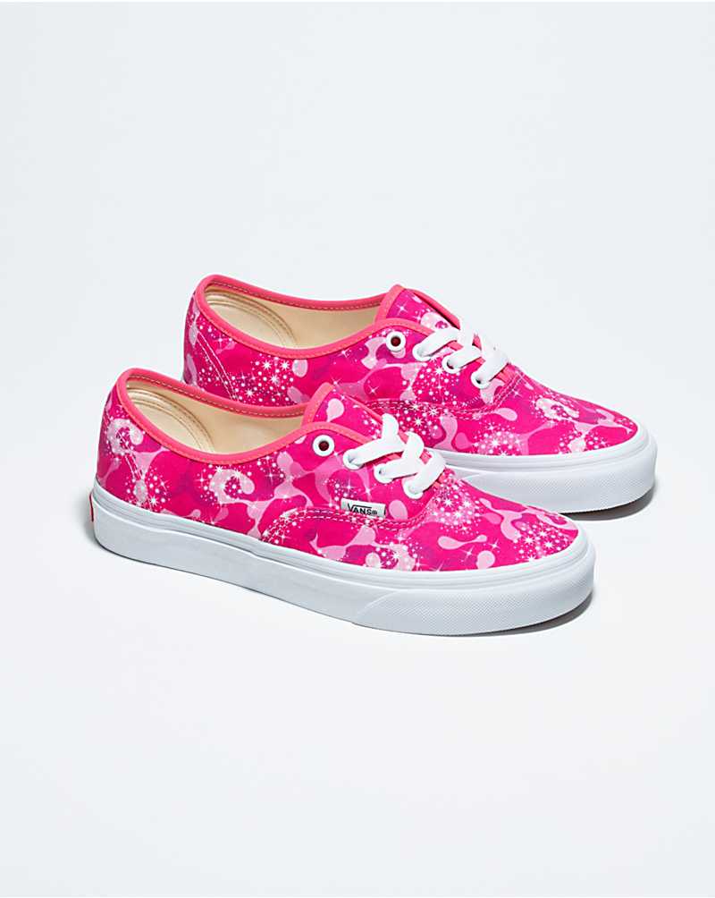 Vans Customs Sparkle Swirl Authentic Wide Women Sneakers Pink | FK1-1017