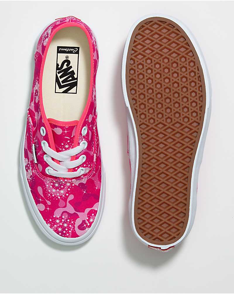 Vans Customs Sparkle Swirl Authentic Wide Women Sneakers Pink | FK1-1017