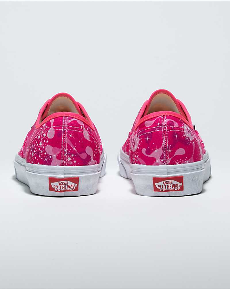 Vans Customs Sparkle Swirl Authentic Wide Women Sneakers Pink | FK1-1017