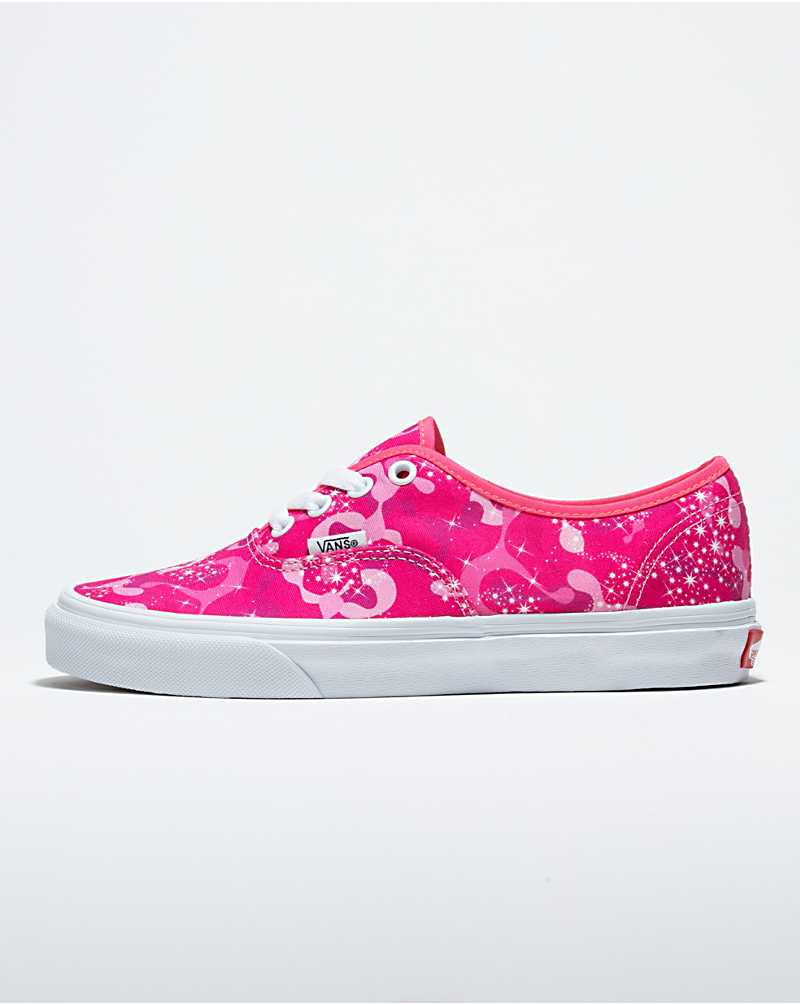 Vans Customs Sparkle Swirl Authentic Wide Women Sneakers Pink | FK1-1017