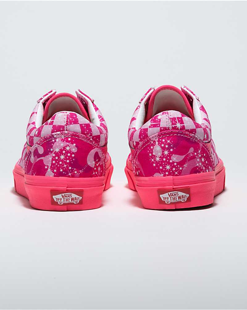 Vans Customs Sparkle Swirl Old Skool Wide Women Sneakers Pink | WR1-1959