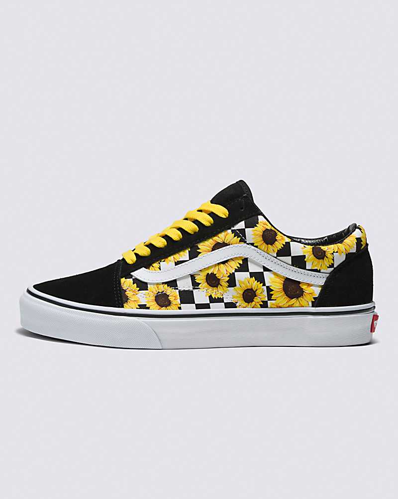 Vans Customs Sunflowers Old Skool Men Sneakers Black / Yellow | YV1-8645