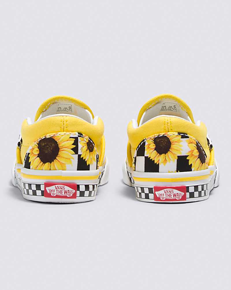 Vans Customs Toddler Sunflowers Slip-On Kids' Slip On Shoes Yellow | DO1-2215