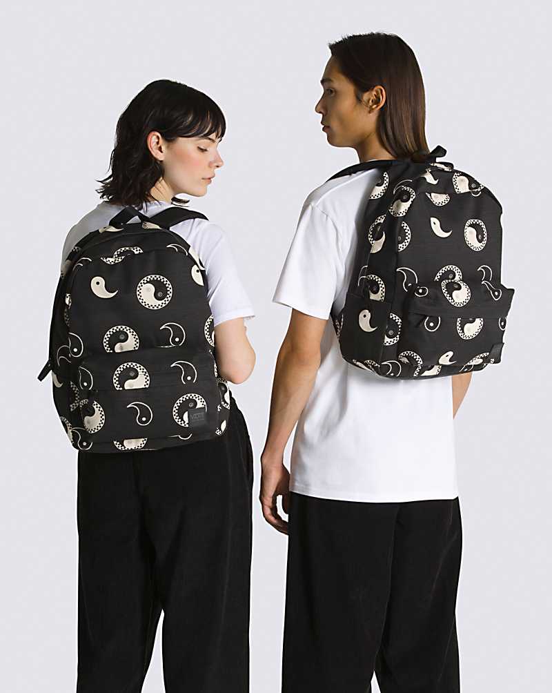 Vans Deana Women Backpacks Black / White | RU1-4990