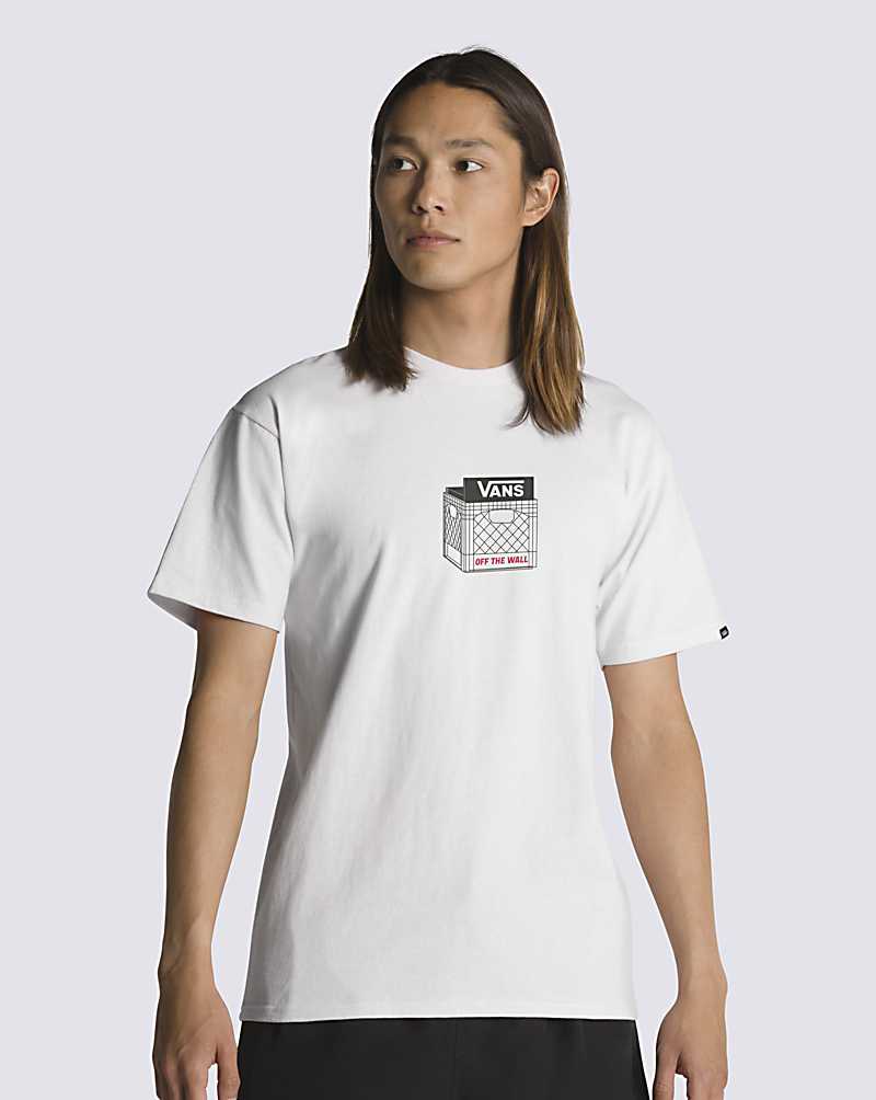 Vans Deep Kuts Men T Shirts White | ZN1-0834