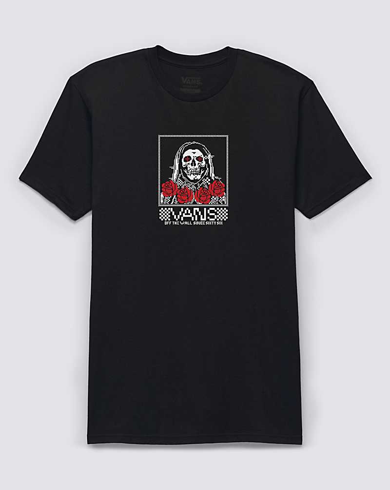 Vans Digi Skull Men T Shirts Black | YX1-5834