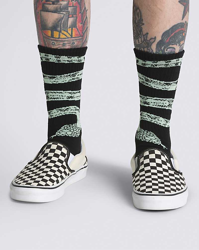 Vans Digital Dementia Crew Men Socks Black | EL1-5031