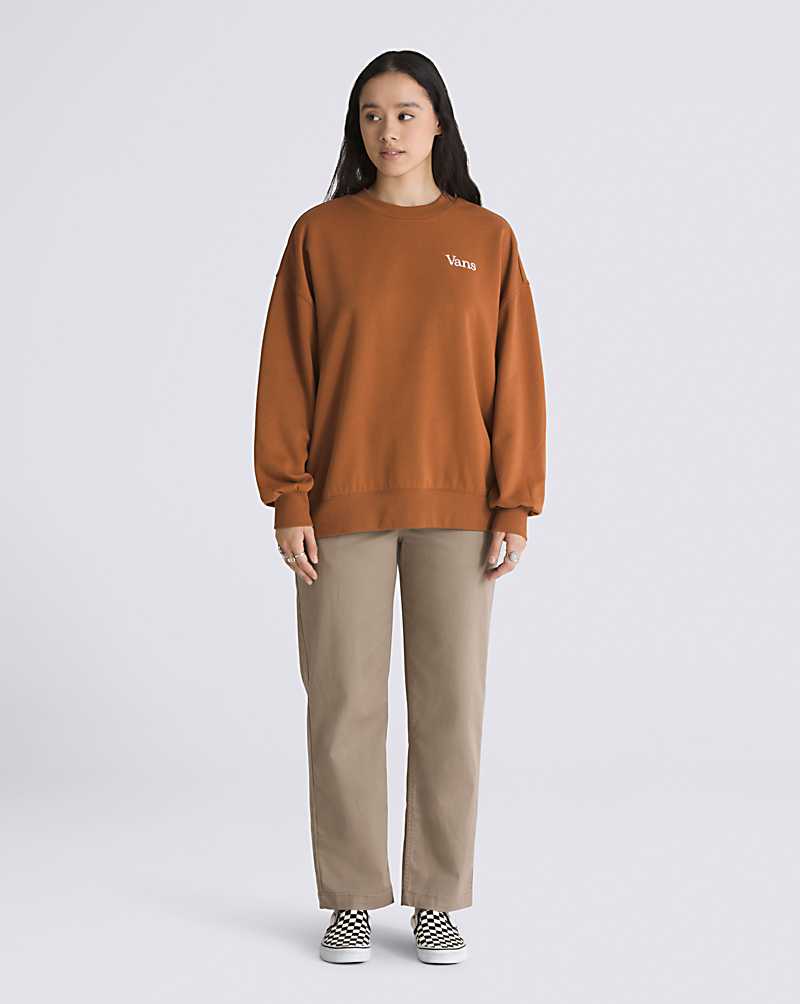 Vans Dreamstate Slouchy Crew Women Sweatshirts Mocha | LM1-5176