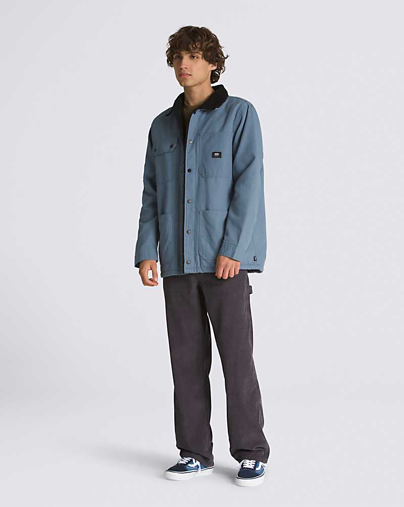 Vans Drill Chore Sherpa Men Coats Blue | QC1-8609