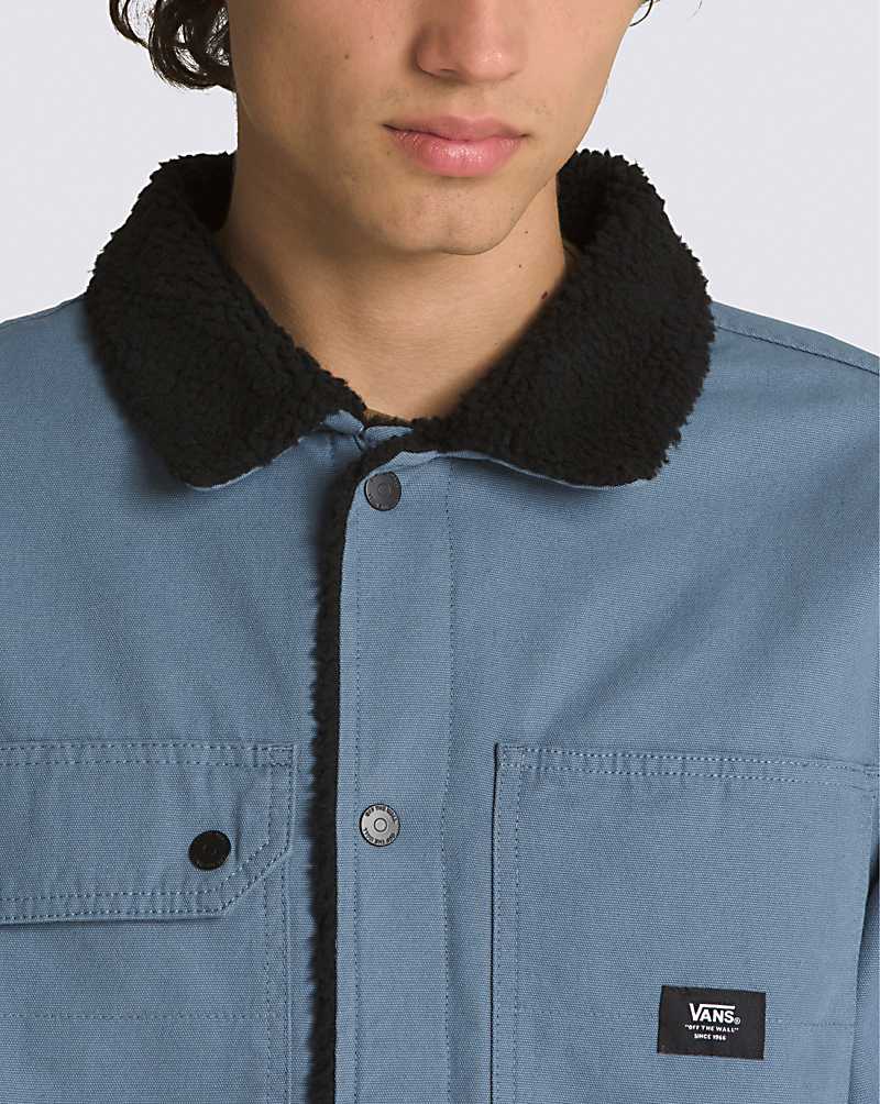 Vans Drill Chore Sherpa Men Coats Blue | QC1-8609