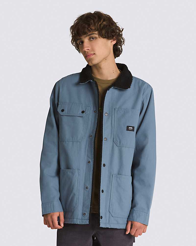 Vans Drill Chore Sherpa Men Coats Blue | QC1-8609