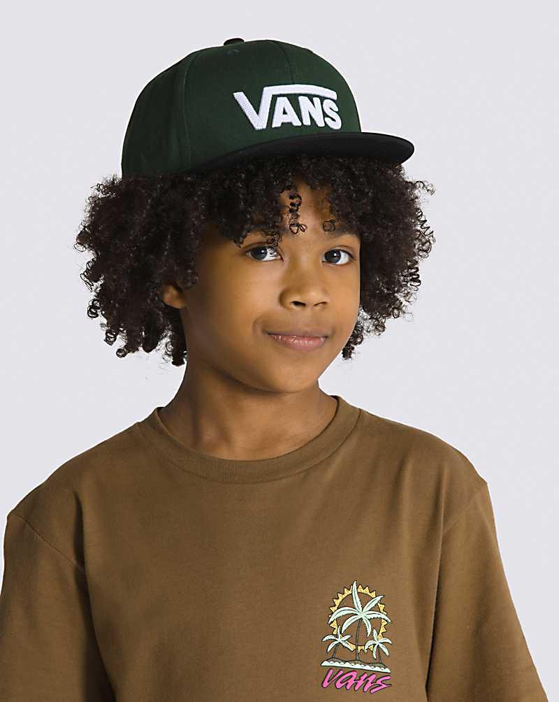 Vans Drop V Snapback Kids' Hats Green | GE1-2555