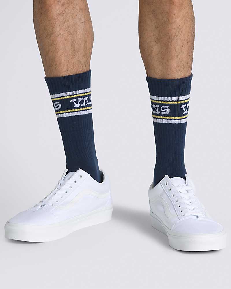 Vans Dusk Downer Crew Men Socks Blue | ZO1-0348