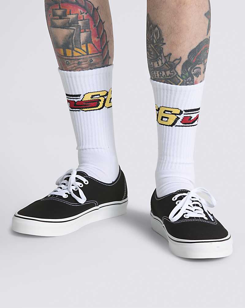 Vans Dusk Downer Crew Men Socks White / Black | BI1-8690