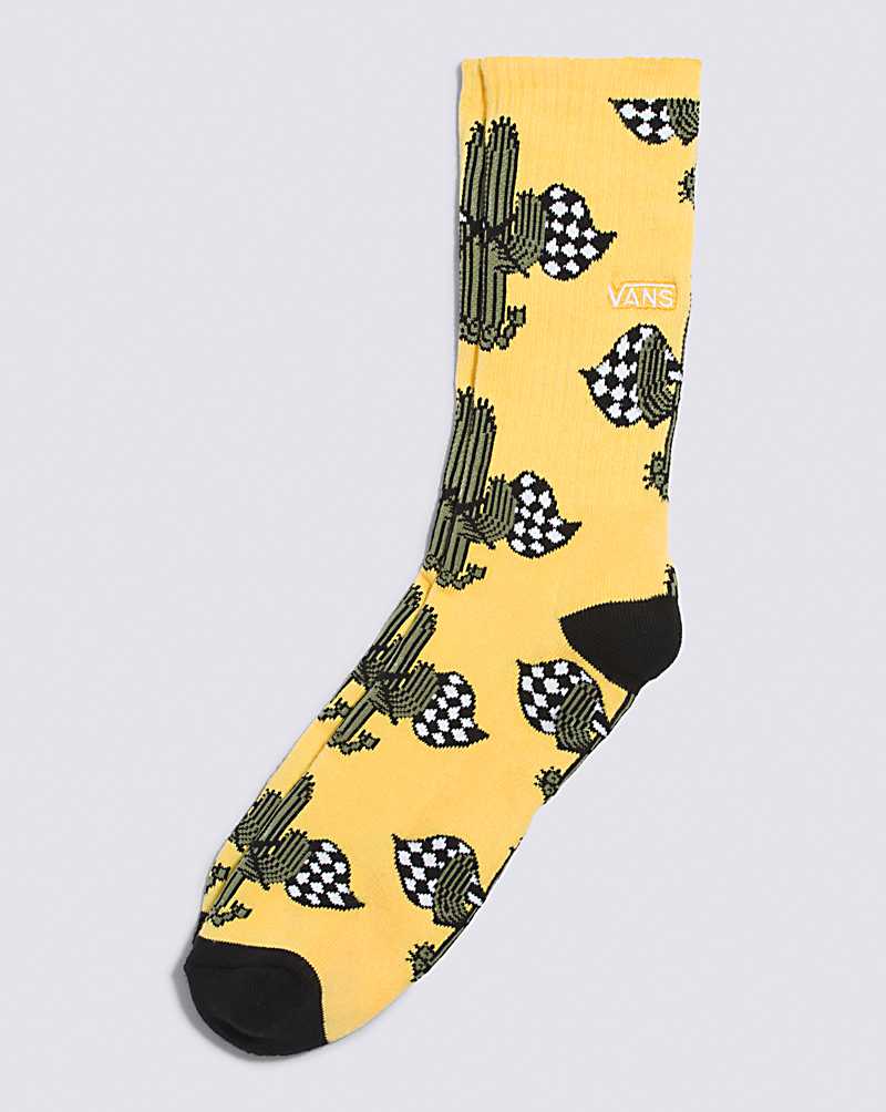 Vans Dusk Downer Crew Men Socks Yellow | KE1-6245