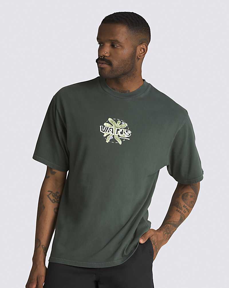 Vans Ecosystem Men T Shirts Deep Green | XW1-3139