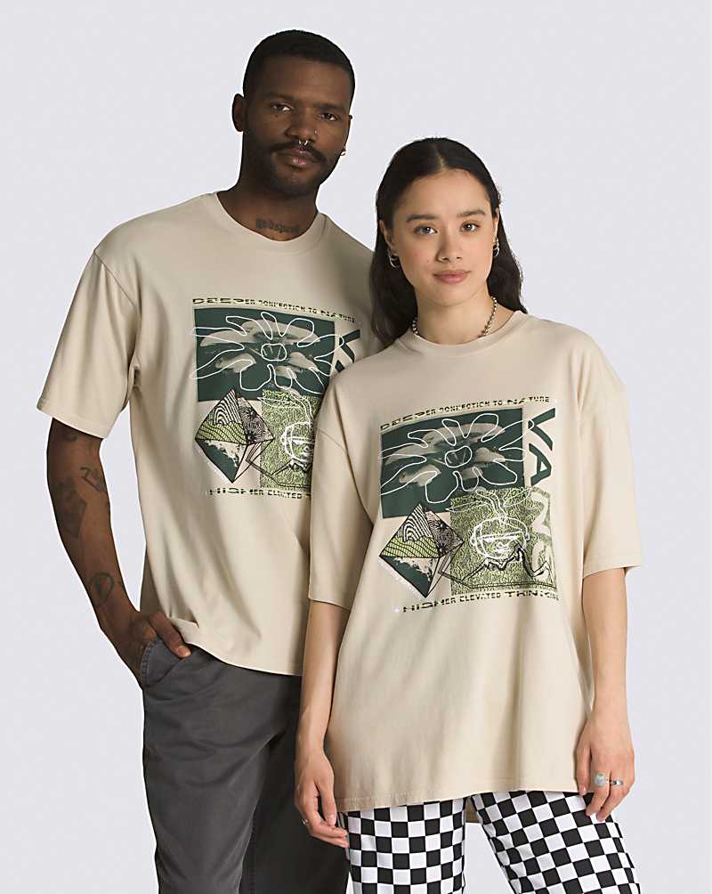 Vans Experiment 66 Men T Shirts Beige | RK1-6345