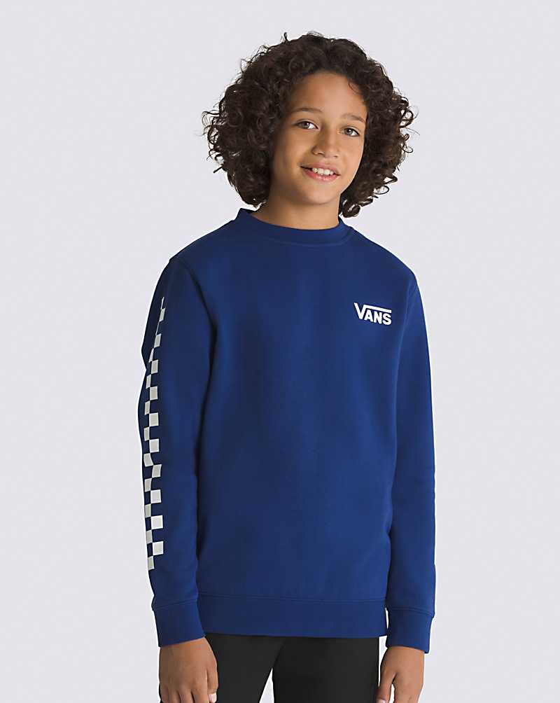 Vans Exposition Crew Kids' Sweatshirts Blue | VP1-4352