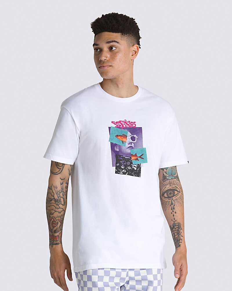 Vans Fisheye Men T Shirts White | IG1-0570