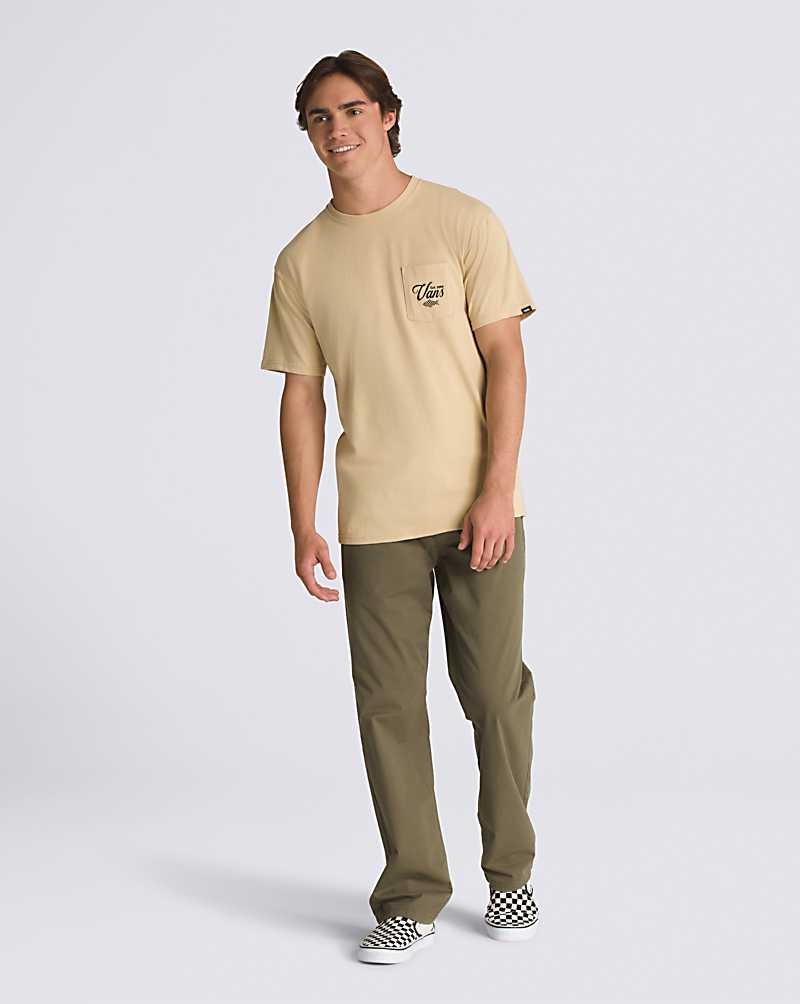 Vans Fishing Club Pocket Men T Shirts Olive | RS1-9085