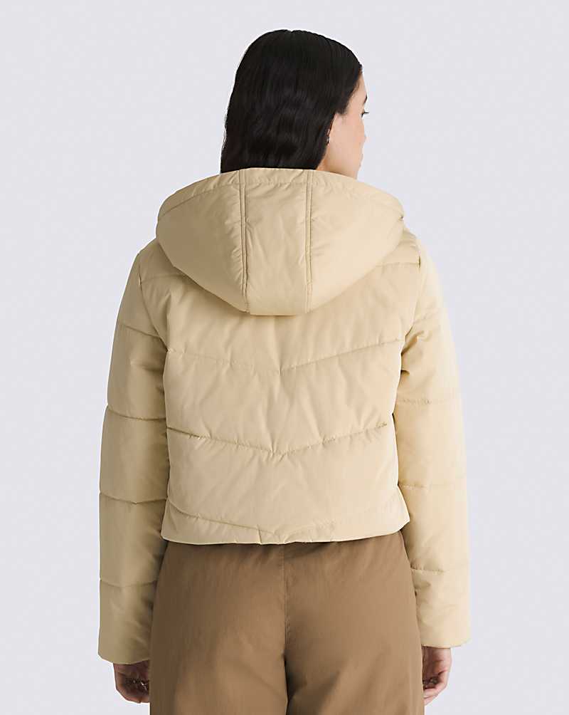 Vans Foundry Crop Puff Hooded MTE-1 Jacket Women Jackets Mocha | HI1-8406