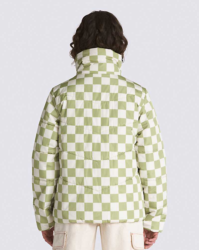 Vans Foundry Print Puffer MTE-1 Jacket Women Jackets Green Olive | HG1-1111