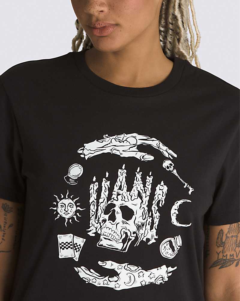 Vans Full Circle Boyfriend Women T Shirts Black | FI1-4674