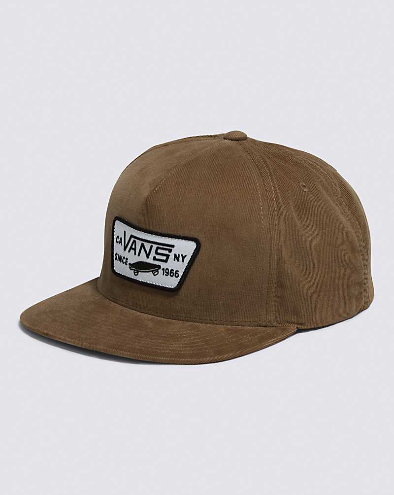 Vans Full Patch Snapback Men Hats Olive | LL1-8440