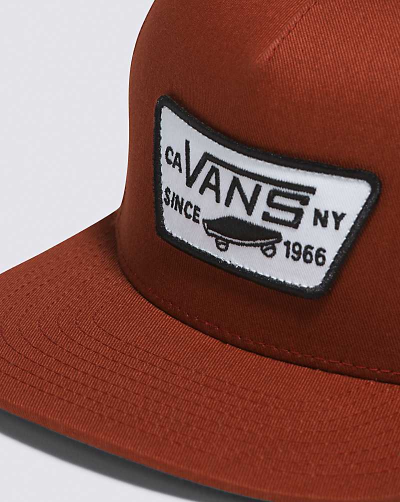 Vans Full Patch Snapback Men Hats Orange Red | DR1-2182