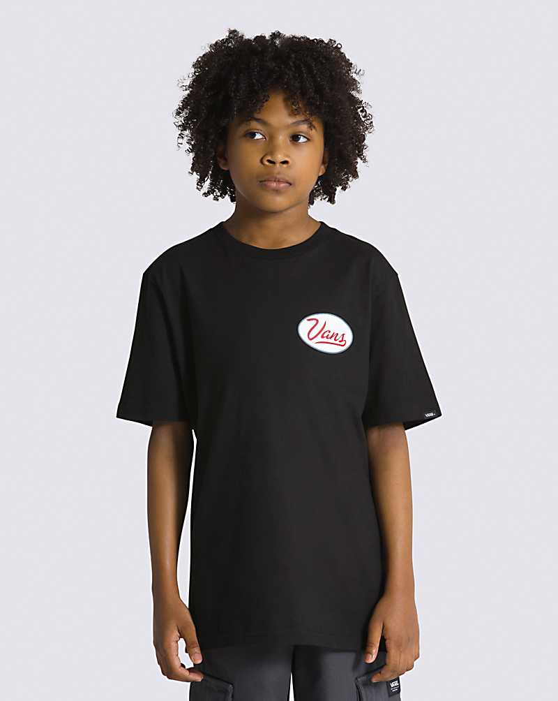 Vans Gas Station Logo Kids' T Shirts Black | BF1-8226