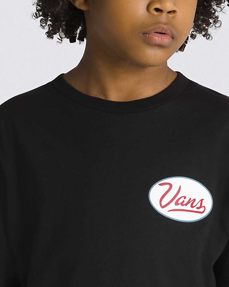 Vans Gas Station Logo Kids' T Shirts Black | BF1-8226