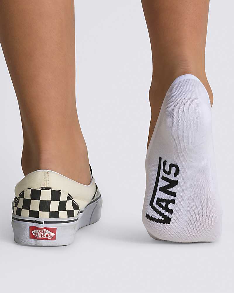 Vans Girls Classic Canoodle 1-6 3 Pack No Show Women Socks White / Black | VK1-0238