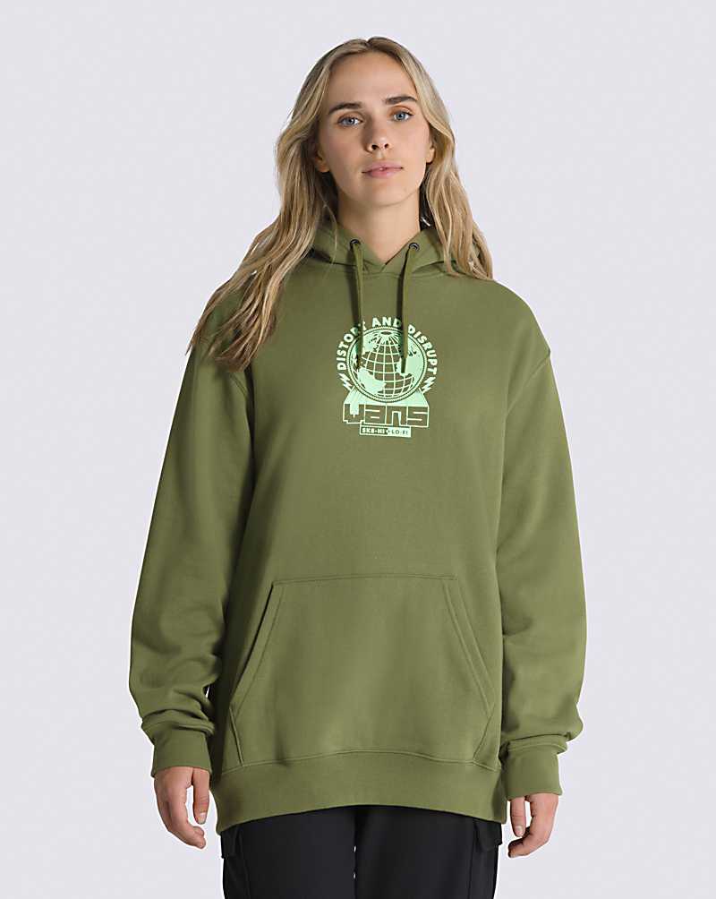 Vans Global Pullover Men Hoodie Olive | RJ1-3533