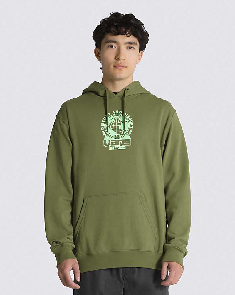 Vans Global Pullover Men Hoodie Olive | RJ1-3533