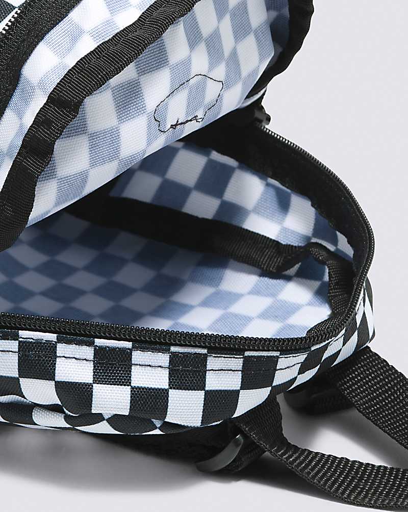 Vans Got This Mini Checkerboard Women Backpacks Black / White | DW1-9357