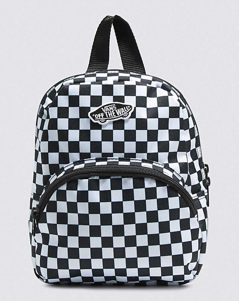 Vans Got This Mini Checkerboard Women Backpacks Black / White | DW1-9357