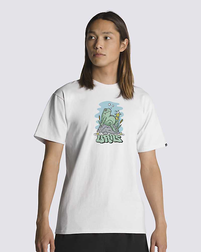 Vans Groggy Froggy Men T Shirts White | HV1-2479