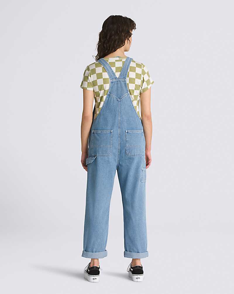 Vans Ground Work Denim Women Overalls Blue | ME1-7720