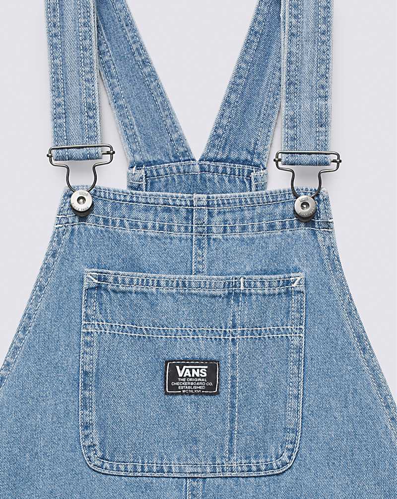 Vans Ground Work Denim Women Overalls Blue | ME1-7720