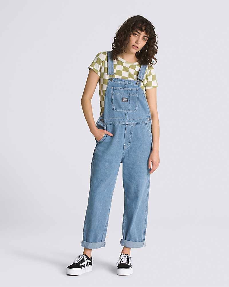 Vans Ground Work Denim Women Overalls Blue | ME1-7720