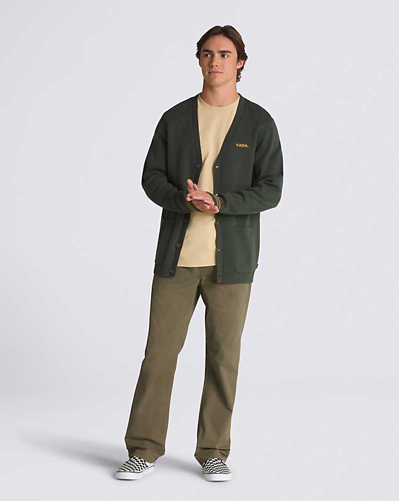 Vans Halecrest Men Cardigan Deep Green | MF1-1778