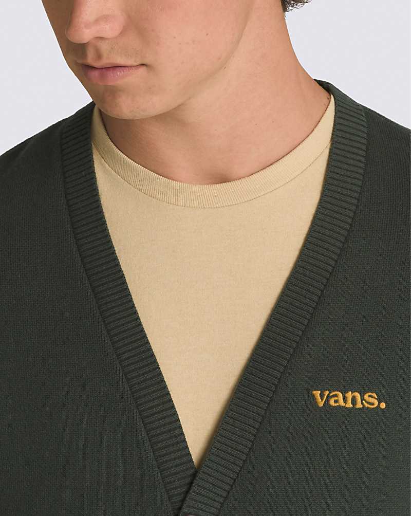 Vans Halecrest Men Cardigan Deep Green | MF1-1778