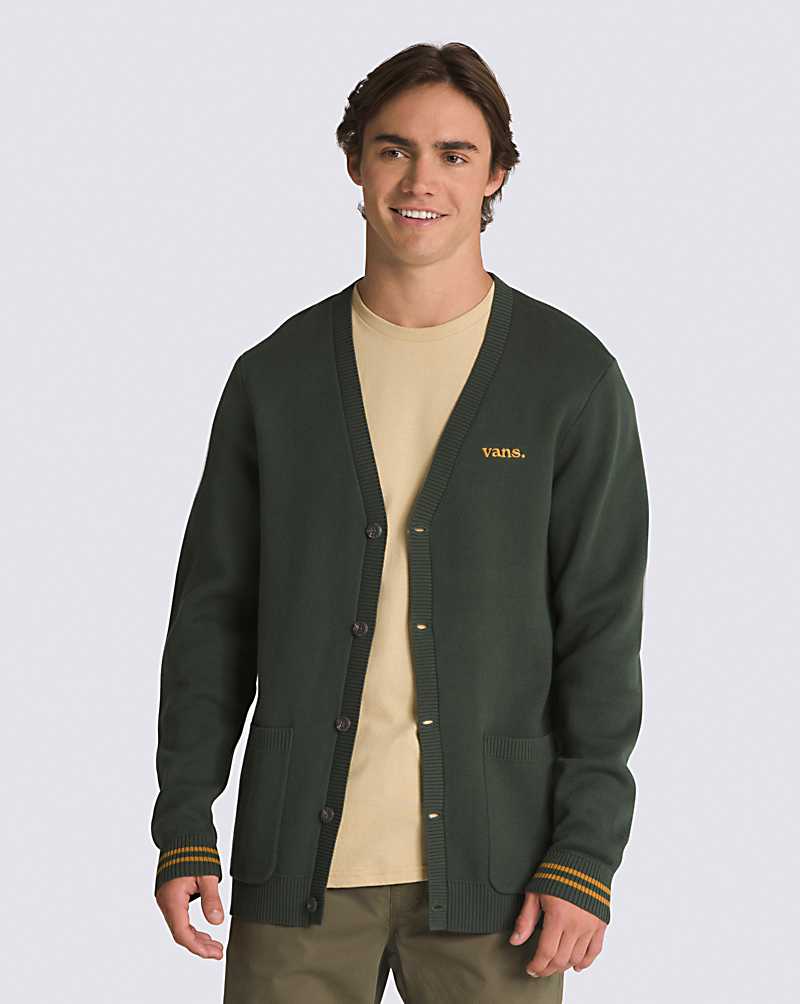 Vans Halecrest Men Cardigan Deep Green | MF1-1778