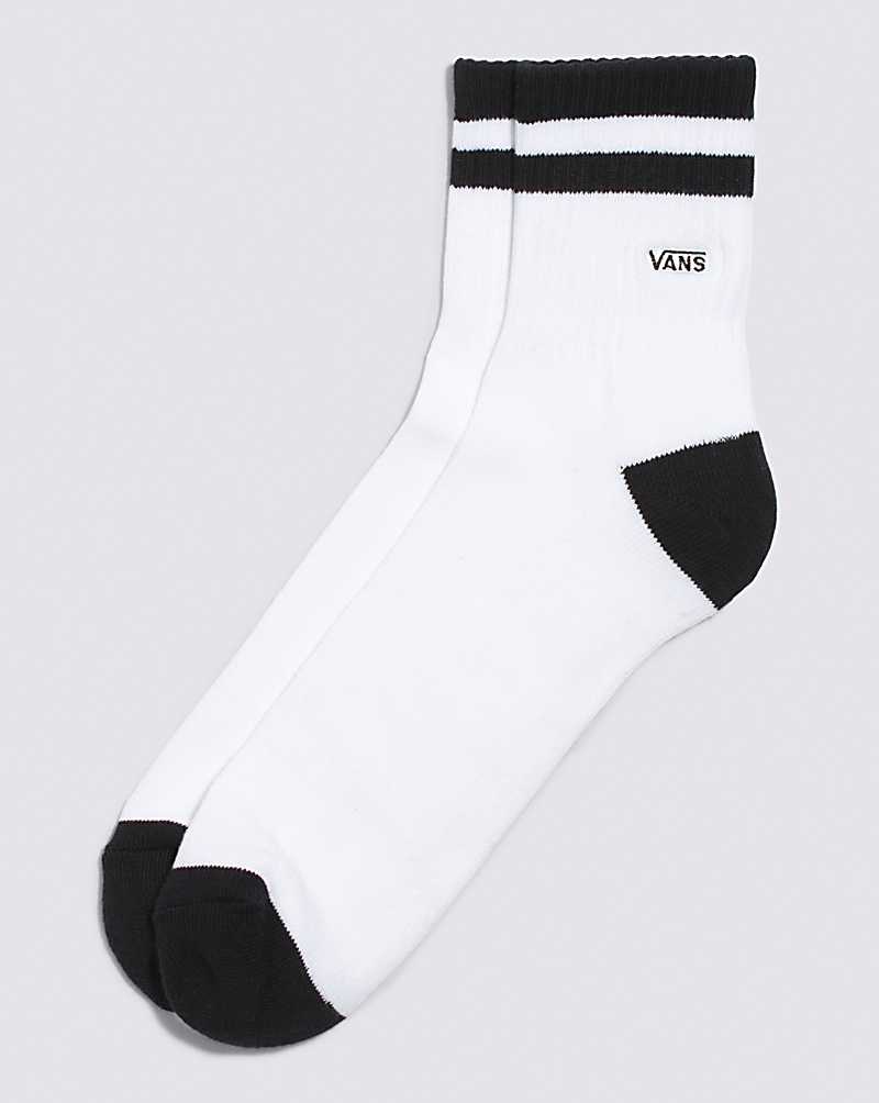 Vans Half Crew 9.5-13 1 Pack Men Socks White / Black | QQ1-5670