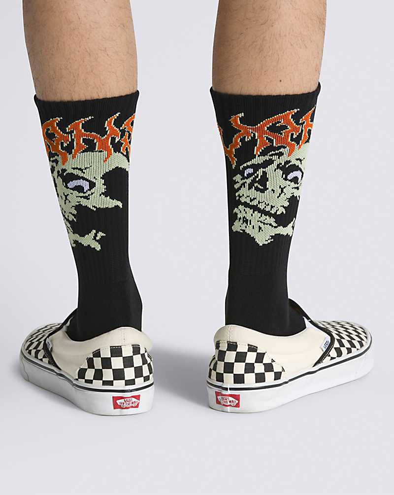 Vans Halloween Crew Men Socks Black | RW1-4399