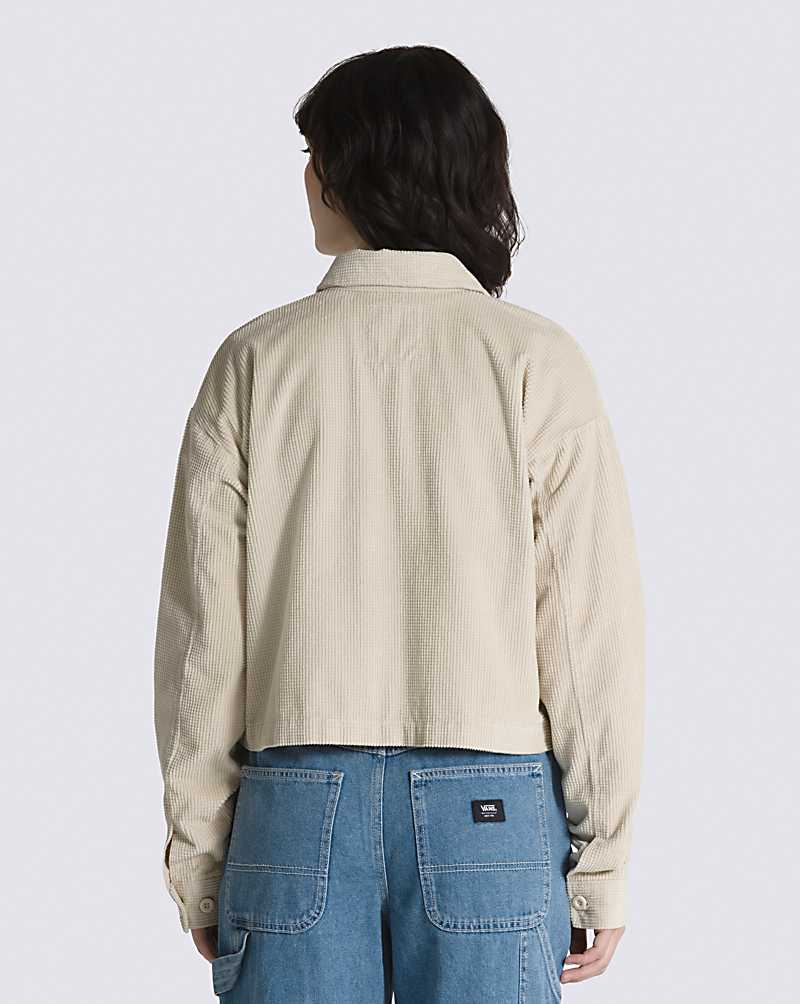 Vans Harmony Shacket Women Jackets Beige | TK1-4655