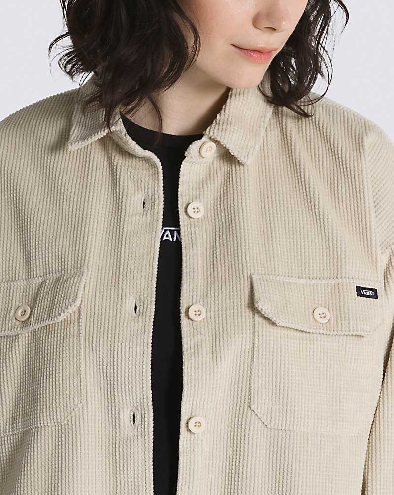 Vans Harmony Shacket Women Jackets Beige | TK1-4655