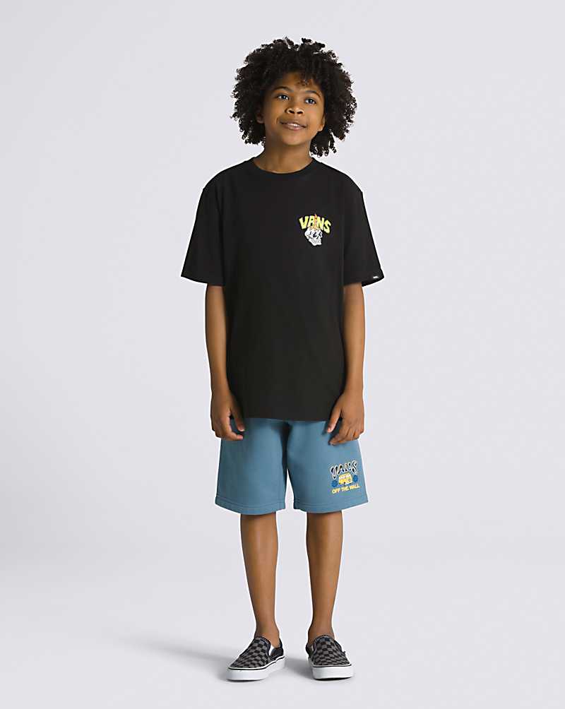 Vans Haunted House Of Glow Kids' T Shirts Black | DA1-8917