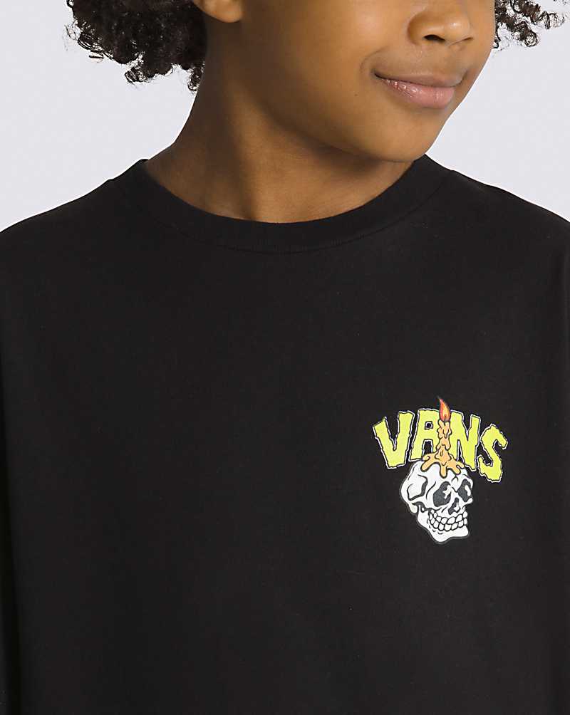 Vans Haunted House Of Glow Kids' T Shirts Black | DA1-8917